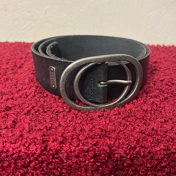 Fossil Accessories - Fossil Womens Belt Medium Black Antique Brass Buckle